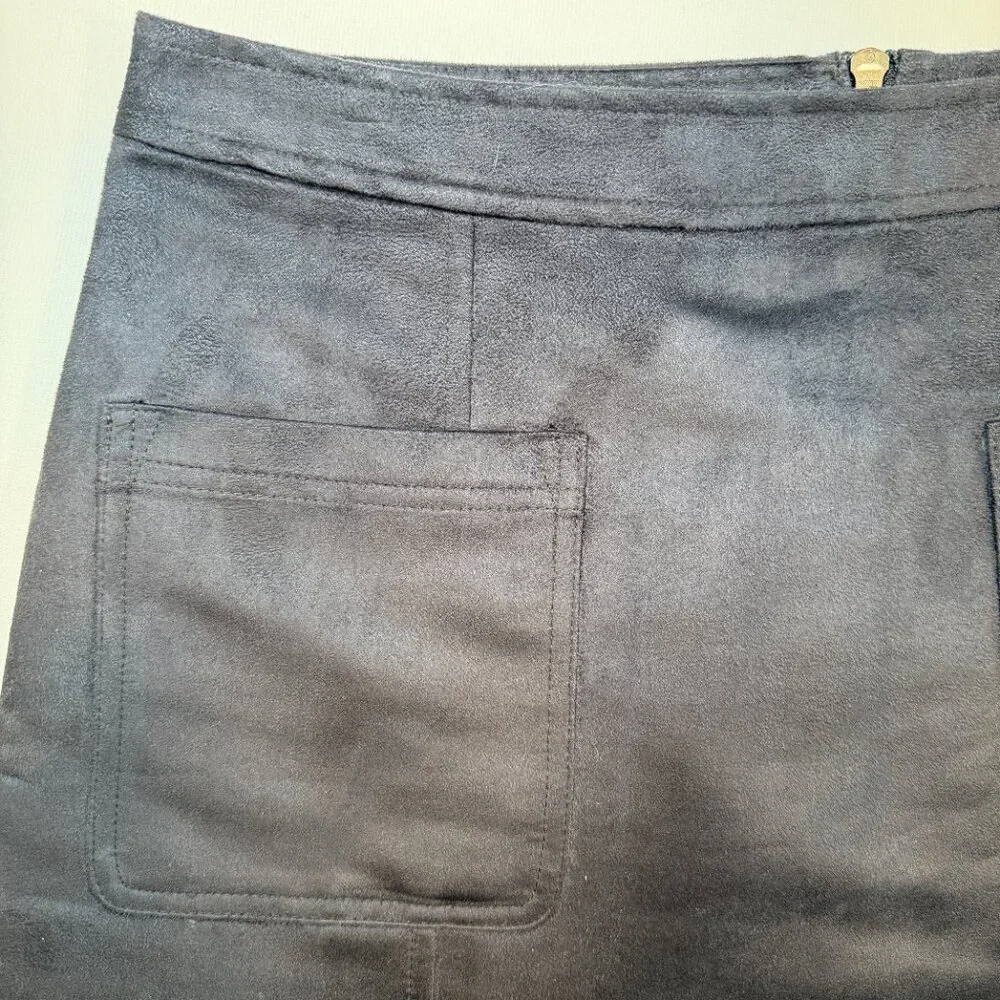 OLD NAVY Faux Suede Gray Mini Skirt 8